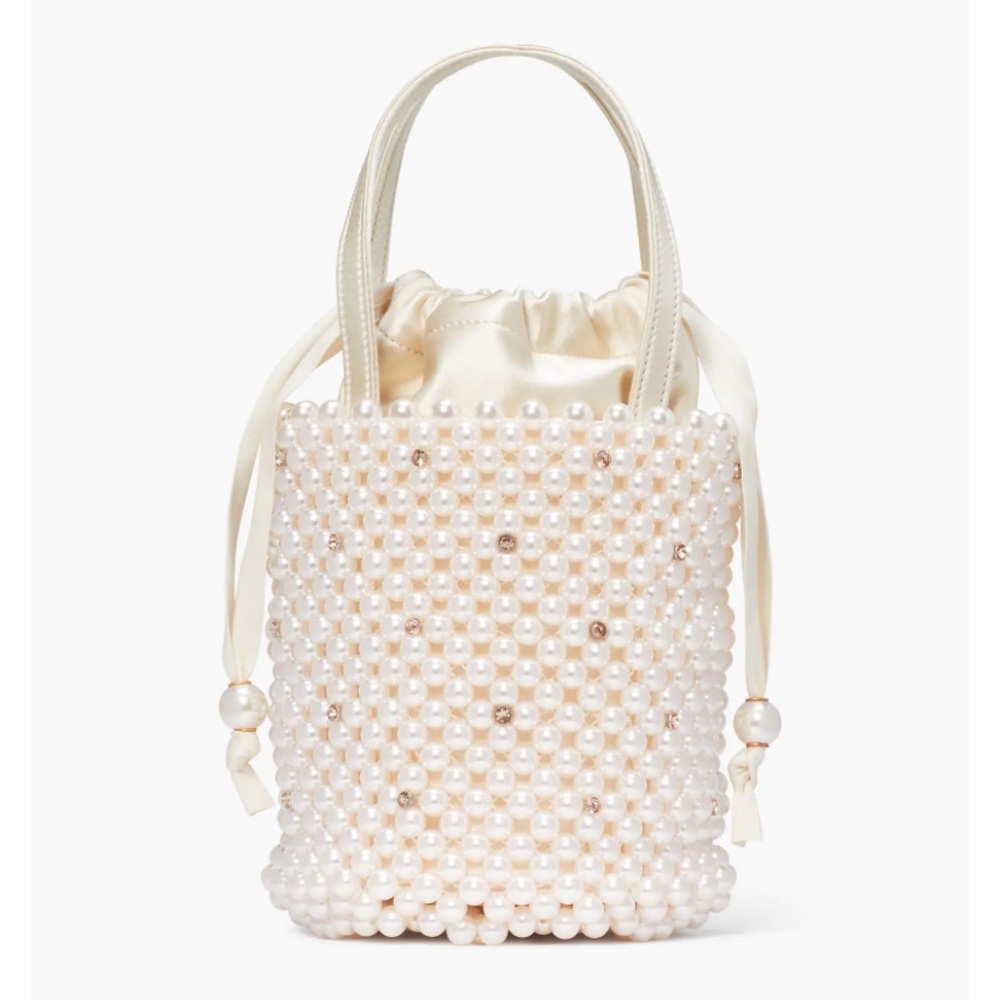 Kate Spade Purl Pearl Embellished Small Bucket Bag